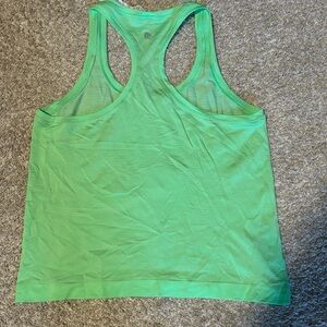 Lululemon neon green athletic tank size 8